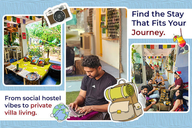 Endless Blue Hostel and Villa accommodation in Anjuna, North Goa