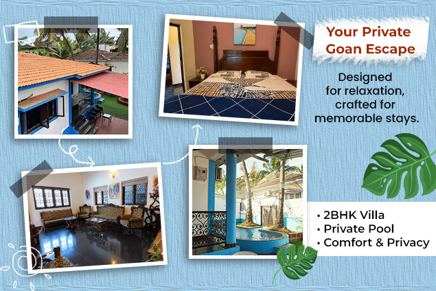 Endless Blue Villa — private 2BHK Goan house in Anjuna, North Goa
